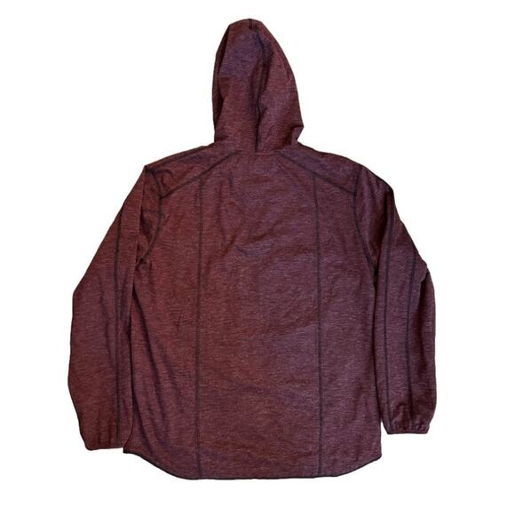 Kane & Unke Full Zip Hoodie Long Sleeve Windbreaker Jacket Outdoor Burgundy  XL - Picture 2 of 14